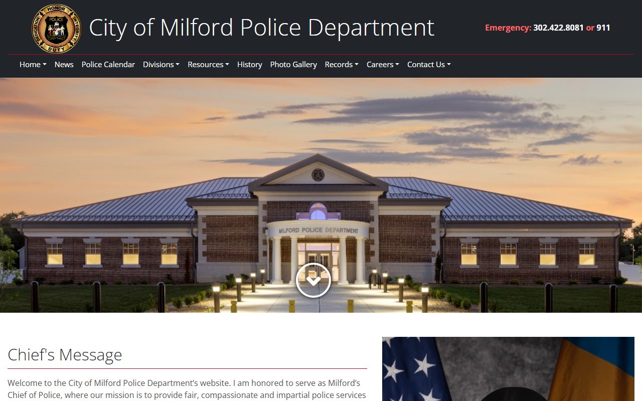 City of Milford Police Department contact and found property