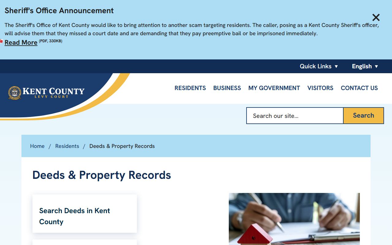 Kent County deeds and property records search resources